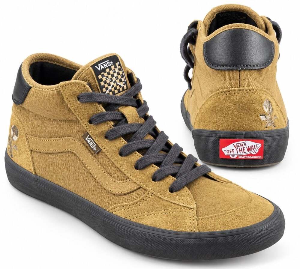 Vans Sk8-Hi Armanto Lizzie Skate Shoes Tan Black Men’s 6.5 Women’s 8 Rose